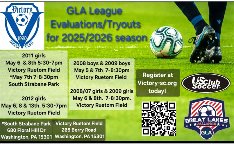 GLA Evaluation/Tryouts are here! 